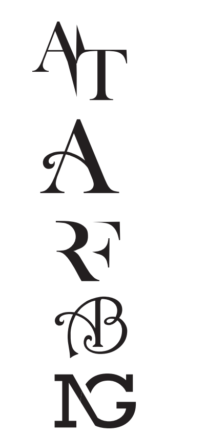 Composition graphique illustrant la fusion de deux typographies pour créer un nouveau rendu visuel.